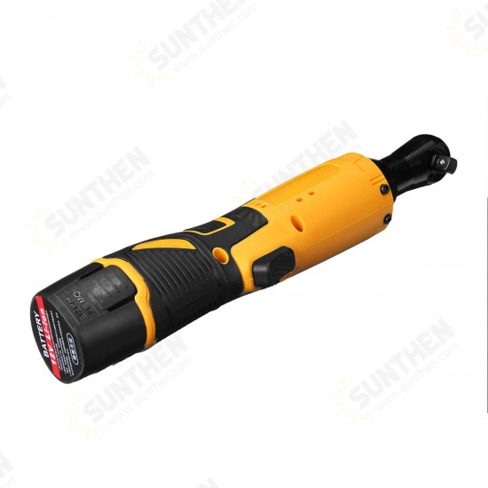 12V Power Cordless Ratchet Wrench 3600mah Li-ion Battery Electric Wrench Max. Torque 45 3/8 inch