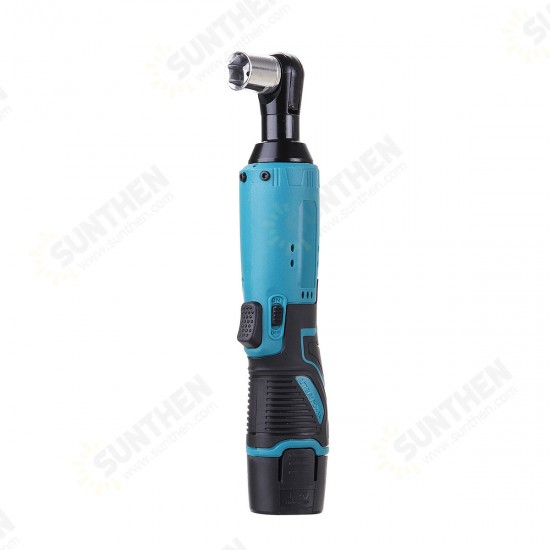 12V/18V/28V 57N.m 90° Electric Right Angle Ratchet Wrench Set 1500mAh Battery With Flashlight