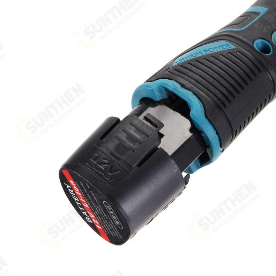 12V/18V/28V 57N.m 90° Electric Right Angle Ratchet Wrench Set 1500mAh Battery With Flashlight