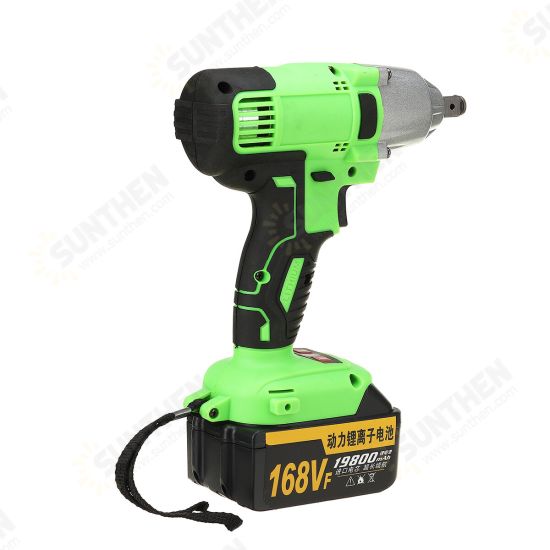 168VF 19800mAh 330NM Electric Impact Wrench Li-ion Battery Rechargeable Power Tool