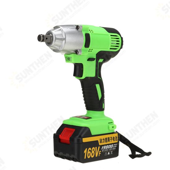 168VF 19800mAh 330NM Electric Impact Wrench Li-ion Battery Rechargeable Power Tool