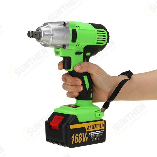 168VF 19800mAh 330NM Electric Impact Wrench Li-ion Battery Rechargeable Power Tool