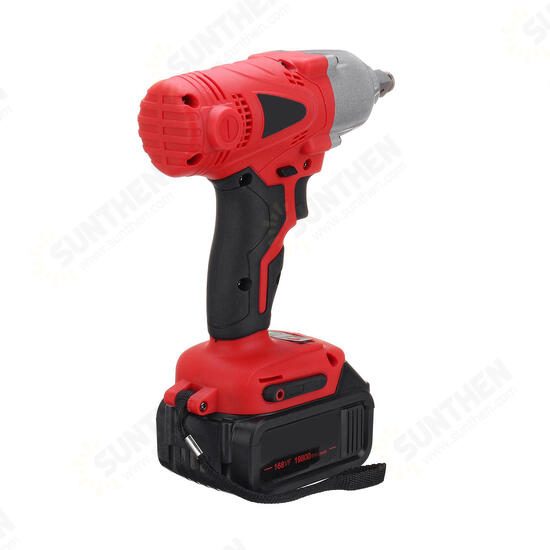 168VF 19800mAh LED Electric Cordless Impact Wrench Li-ion Power Torque Drill Screwdriver