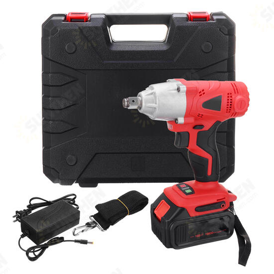 168VF 19800mAh LED Electric Cordless Impact Wrench Li-ion Power Torque Drill Screwdriver