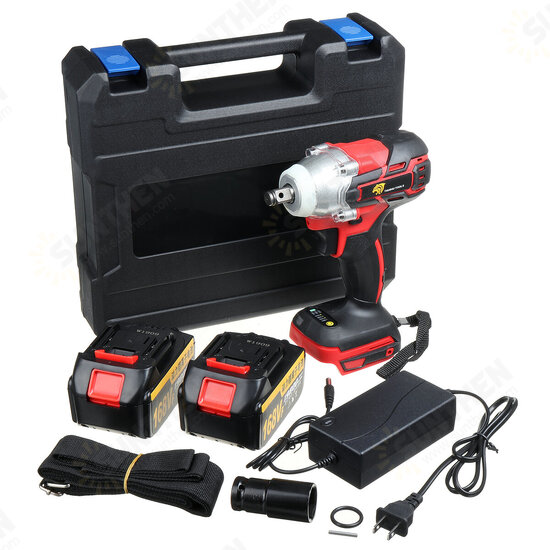 168VF 520Nm High Torque Electric Cordless Brushless Impact Wrench Tool with Rechargeable Battery