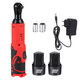 18V 45NM Cordless Eletctric Ratchet Wrench 3/8 Inch Li-ion Battery Powered Right Angle Wrench With 2Pcs Sockets 2 Batteries With LED Light 18V 45NM Cordless Eletctric Ratchet Wrench 3/8 Inch Li-ion Battery Powered Right Angle Wrench With 2Pcs Sockets 2 Batteries With LED Light