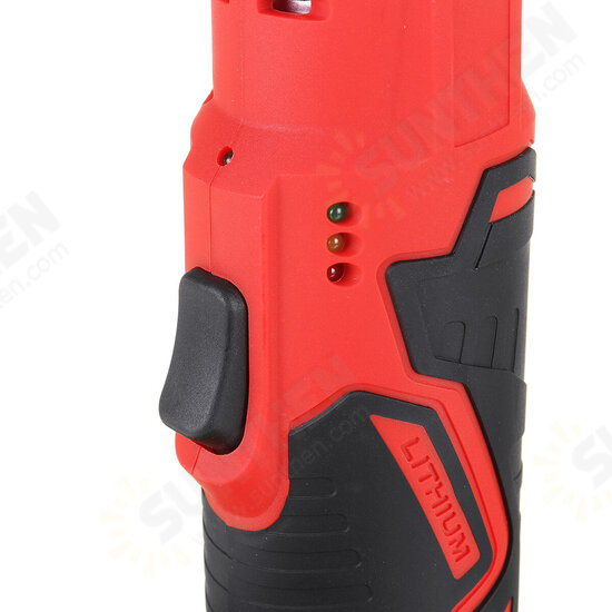 18V 45NM Cordless Eletctric Ratchet Wrench 3/8 Inch Li-ion Battery Powered Right Angle Wrench With 2Pcs Sockets 2 Batteries With LED Light 18V 45NM Cordless Eletctric Ratchet Wrench 3/8 Inch Li-ion Battery Powered Right Angle Wrench With 2Pcs Sockets 2 Batteries With LED Light