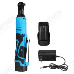 18V 60N.m 3/8 Inch Cordless Electric Wrench Power 90 Degree Right Angle Wrench Ratchet Wrench Tool Battery Charger Kit 18V 60N.m 3/8 Inch Cordless Electric Wrench Power 90 Degree Right Angle Wrench Ratchet Wrench Tool Battery Charger Kit