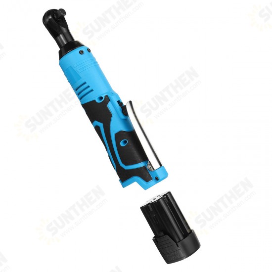 18V 60N.m 3/8 Inch Cordless Electric Wrench Power 90 Degree Right Angle Wrench Ratchet Wrench Tool Battery Charger Kit