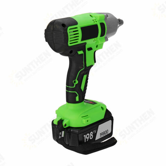 198VF 19800mAh Electric Cordless Impact Wrench LED Lighting Screwdriver Drill Torque Repair Tool