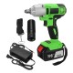 198VF 19800mAh Electric Cordless Impact Wrench LED Lighting Screwdriver Drill Torque Repair Tool