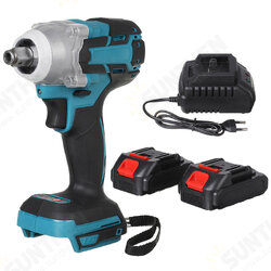 2 in 1 188VF 588N.m. Li-Ion Brushless Cordless Electric 1/2inch Wrench 1/4inchScrewdriver Drill W/ 1/2 Battery & 4 Sleeves 2 in 1 188VF 588N.m. Li-Ion Brushless Cordless Electric 1/2inch Wrench 1/4inchScrewdriver Drill W/ 1/2 Battery & 4 Sleeves