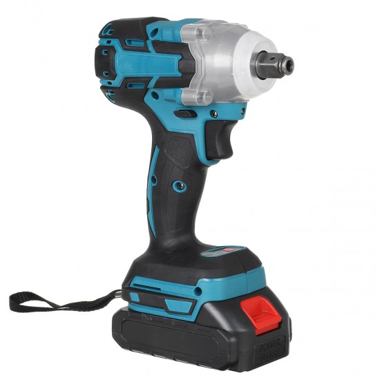 2 in 1 188VF 588N.m. Li-Ion Brushless Cordless Electric 1/2inch Wrench 1/4inchScrewdriver Drill W/ 1/2 Battery & 4 Sleeves