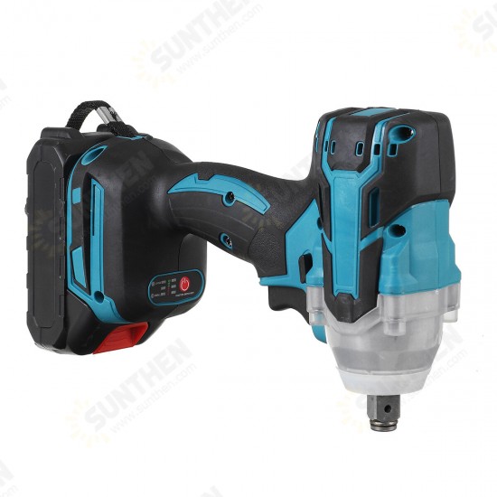 2 in 1 188VF 588N.m. Li-Ion Brushless Cordless Electric 1/2inch Wrench 1/4inchScrewdriver Drill W/ 1/2 Battery & 4 Sleeves