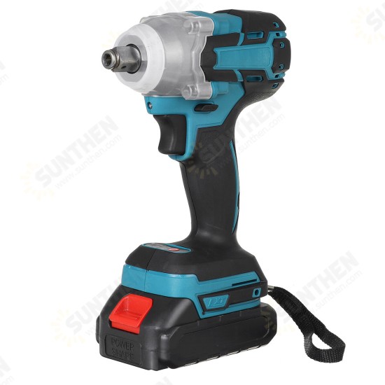 2 in 1 188VF 588N.m. Li-Ion Brushless Cordless Electric 1/2inch Wrench 1/4inchScrewdriver Drill W/ 1/2 Battery & 4 Sleeves