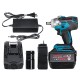 21V 330Nm 10000mAh Lithium Electric Impact Wrench Cordless with 2 Batteries