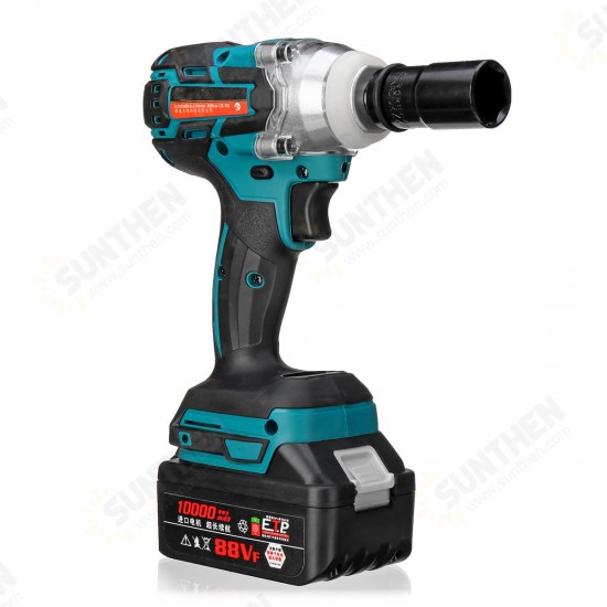 21V 330Nm 10000mAh Lithium Electric Impact Wrench Cordless with 2 Batteries