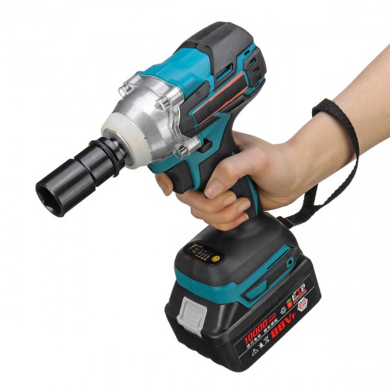 21V 330Nm 10000mAh Lithium Electric Impact Wrench Cordless with 2 Batteries