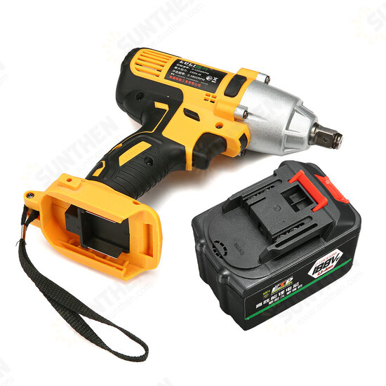 220V 98/128/168VF Electric Cordless Impact Wrench Drill LED Battery Sockets