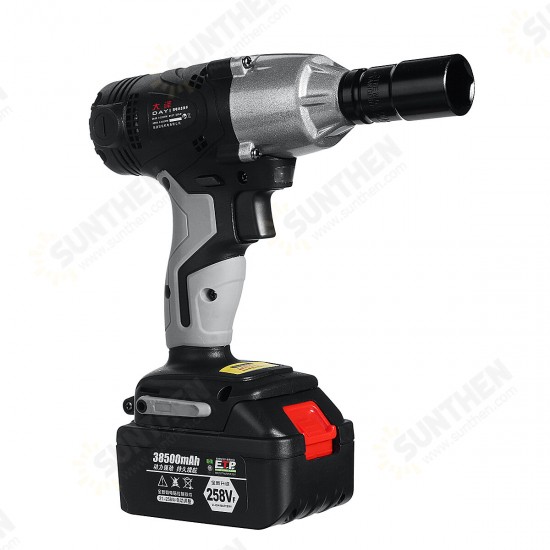 258VF Cordless Brushless Electric Impact Wrench Rechargeable Wrench Screwdriver Power Tool W/ 1/2pcs Battery