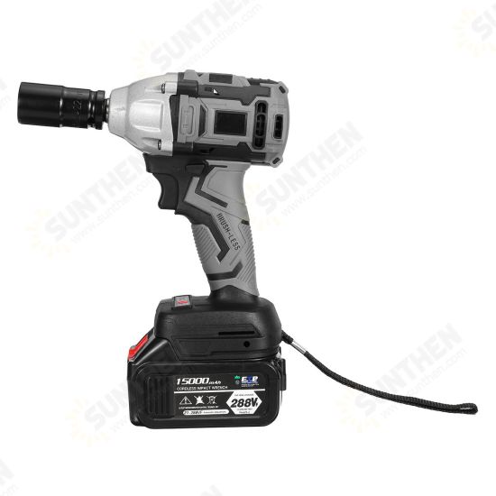 288VF 800N.M Cordless Brushless Electric Impact Wrench Tool W/ LED Light