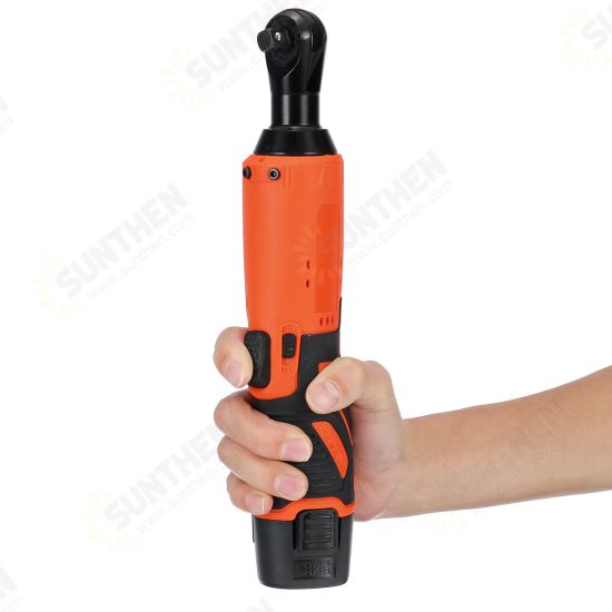 3/8inch 12V 65N.m Cordless Electric Right Ratchet Angle Wrench Tool W/ 2pcs Battery 3/8inch 12V 65N.m Cordless Electric Right Ratchet Angle Wrench Tool W/ 2pcs Battery