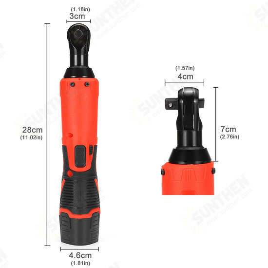 3/8Inch Cordless Ratchet Wrench 18V 100N.M Electric Ratchet Wrench Kit w/ 1/2pcs Battery