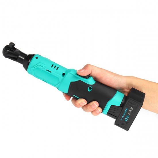 4000mAh 280RPM Electric Wrench 3/8inch Cordless Ratchet 42V Rechargeable 90N.m Right Angle Wrench
