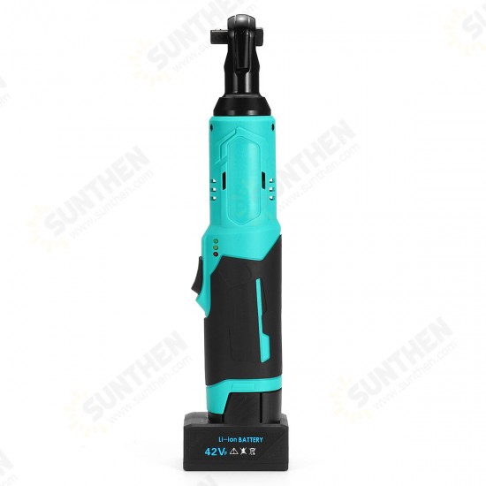 4000mAh 280RPM Electric Wrench 3/8inch Cordless Ratchet 42V Rechargeable 90N.m Right Angle Wrench