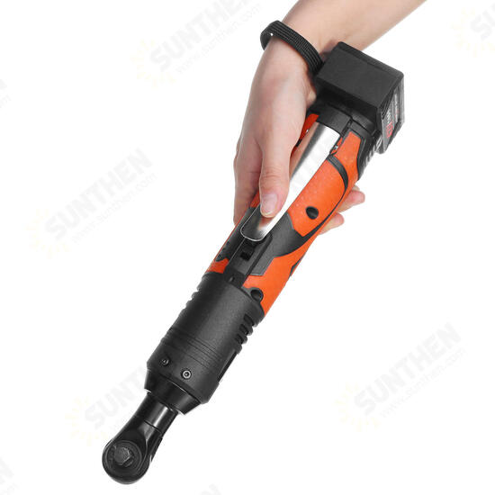 42V 100Nm Cordless Electric Wrench 3/8 Ratchet Wrench Set Angle Drill Screwdriver LED Light