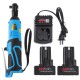 42V 90N.m 3/8inch Cordless Electric Ratchet Wrench Tool 2 x Battery & Charger Kit