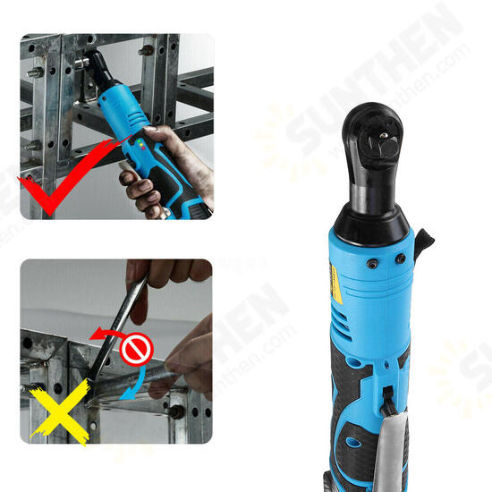 42V 90N.m 3/8inch Cordless Electric Ratchet Wrench Tool 2 x Battery & Charger Kit