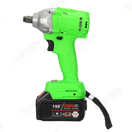 520Nm 198TV 19800mAh Electric Cordless Impact Wrench Driver Tool 1/2inch Ratchet Drive Sockets