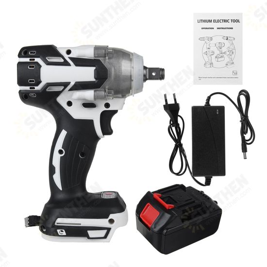 520N.m Brushless Cordless Electric Impact Wrench Screwdriver Power Tools w/ 1/2pcs Battery 520N.m Brushless Cordless Electric Impact Wrench Screwdriver Power Tools w/ 1/2pcs Battery