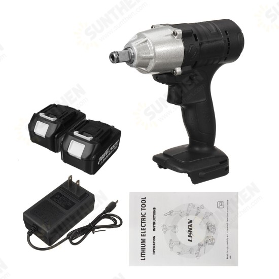 588N.M 1/2inch LED Cordless Electric Impact Wrench Drivers Tool W/ None/1/2 Battery Also For Makita 18V Battery