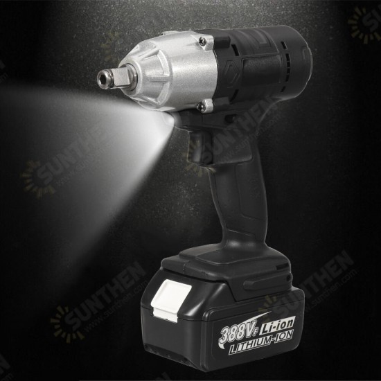 588N.M 1/2inch LED Cordless Electric Impact Wrench Drivers Tool W/ None/1/2 Battery Also For Makita 18V Battery