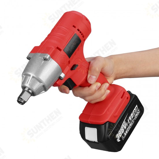 588N.m 388VF Electric Impact Wrench Driver Rechargeable 1/2inch Square Power Tools w/ None/1/2 Battery Also For Makita 18V Battery