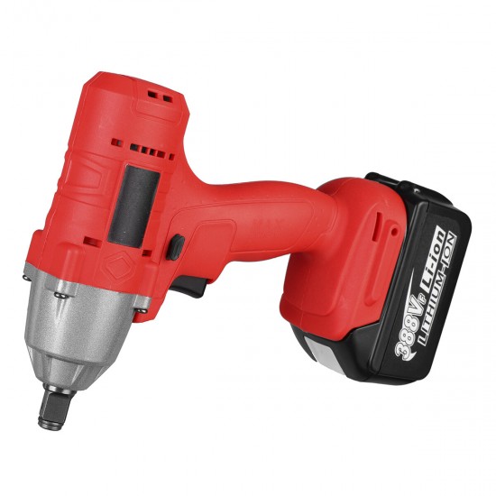 588N.m 388VF Electric Impact Wrench Driver Rechargeable 1/2inch Square Power Tools w/ None/1/2 Battery Also For Makita 18V Battery