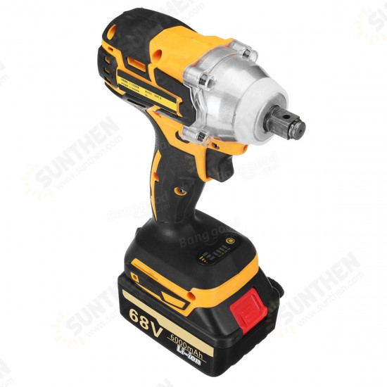 68V 6000mAh Electric Wrench 2 Batteries 1 Charger Brushless Cordless Drive Impact Wrench Tools