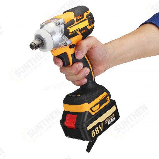 68V 6000mAh Electric Wrench 2 Batteries 1 Charger Brushless Cordless Drive Impact Wrench Tools