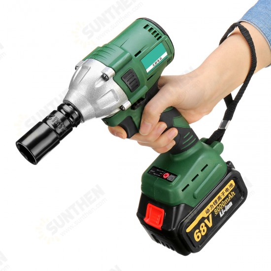 68V 8000mAh 460N.m Electric Cordless Impact Wrench Brushless Driver Tool w/ 2pcs Li-ion Batteries