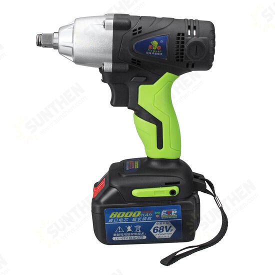 8.0Ah 68V Cordless Impact Wrench Li-ion Power Driver Drill Power Wrench Tools 1 Charger 2 Batteries