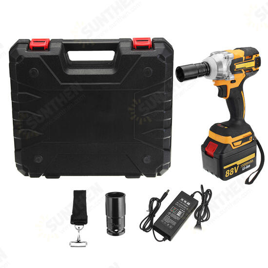 88V 15000mAh Electric Brushless Impact Wrench DIY Cordless Drive with Li-Ion Battery & Charger