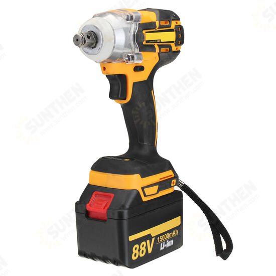 88V 15000mAh Electric Brushless Impact Wrench DIY Cordless Drive with Li-Ion Battery & Charger