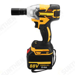 88V 15000mAh Electric Wrench 2 Batteries 1 Charger Brushless Cordless Drive Impact Wrench Tools