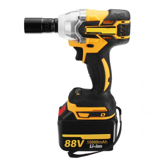 88V 15000mAh Electric Wrench 2 Batteries 1 Charger Brushless Cordless Drive Impact Wrench Tools