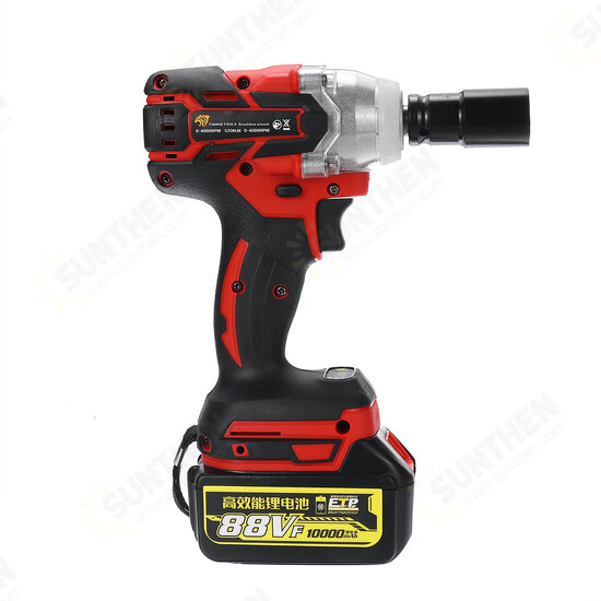 88VF 10000mAh 520N.M High Torque Cordless Brushless Electric Wrench with Rechargeable Battery