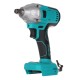 Blue Cordless Brushless Impact Wrench Drill Drive Machine For Makita 18V Battery