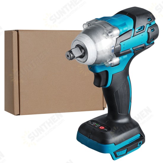 Cordless Brushless Impact Wrench 520N.m Torque 1/2inch Socket Electric Wrench Tool for Makita 18V Battery