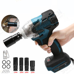 Cordless Impact Wrench Driver Tool Brushless Rattle Guns W/ 4pcs Socket For Makita 18V Battery Cordless Impact Wrench Driver Tool Brushless Rattle Guns W/ 4pcs Socket For Makita 18V Battery